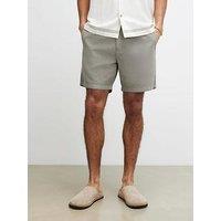 River Island Regular Fit Linen Pull On Shorts - Green
