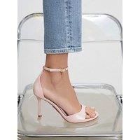 River Island Closed Back Heeled Sandals - Pink