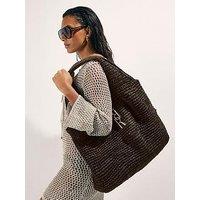 River Island Rr Raffia Shopper Bag - Brown