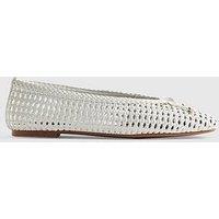 River Island Woven Ballet Pumps - White