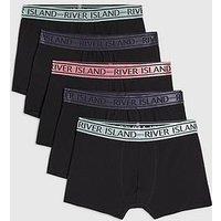 River Island Pack Of 5 Trunks - Black