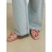 River Island Perspex Flower Flat Sandals - Pink