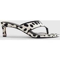 River Island Spot Print Toe Thong Mule Sandals