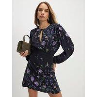 River Island Floral Shaped Waist Mini Dress