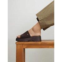 River Island Knitted Flatform Mule Sandals