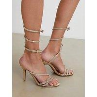 River Island Embellished Wrap Heels
