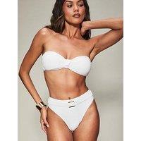 Kbx Crinkle Texture Non-Wired Bikini Top - White