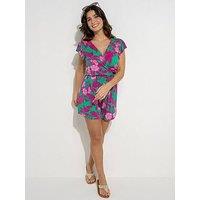Pour Moi Amelia Frill Stretch Jersey Beach Playsuit