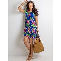Pour Moi Gracie Crinkle Frill Swing Beach Dress