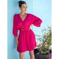 Pour Moi Crinkle O-Ring Woven Beach Kaftan