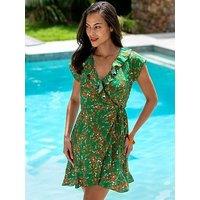 Pour Moi Penny Frill Wrap Beach Dress
