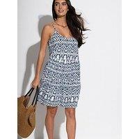 Pour Moi Lola Strappy Tiered Cotton Slub Jersey Beach Dress