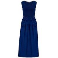 Pour Moi Darcie V Neck Shirred Bodice Midi Dress