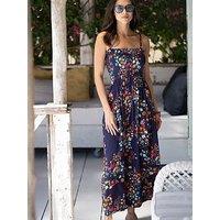 Pour Moi Emma Strapless Shirred Bodice Maxi Beach Dress