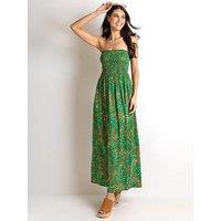 Pour Moi Emma Strapless Shirred Bodice Maxi Beach Dress