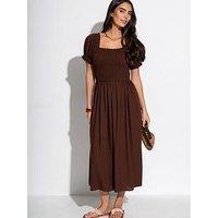 Pour Moi Daisy Linen Blend Midi Dress