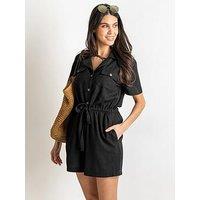 Pour Moi Paige Textured Woven Utility Playsuit