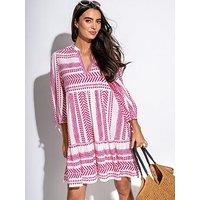Pour Moi Linen Blend Beach Kaftan Dress
