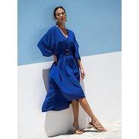 Pour Moi Crinkle O-Ring Midi Beach Kaftan
