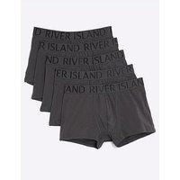 River Island Jacquard Waistband Pack Of 5 Trunks