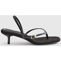 River Island Toe Thong Heeled Sandals