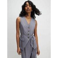 River Island Sleeveless Tie Detail Waistcoat