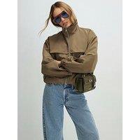 River Island Khaki Lightweight Zip Through Jacket