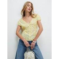 River Island 3D Floral Embellished Blouse