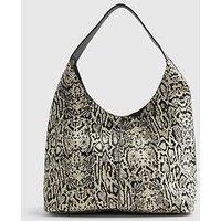 River Island Snake Pony Hair Leather Shoulder Bag
