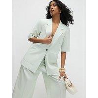 River Island Crop Sleeve Pocket Blazer