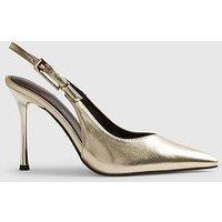 River Island Buckle Sling Back Court Heels