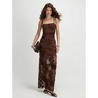 River Island Sleeveless Cornelli Maxi Dress