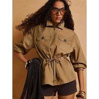 River Island Drawstring Waist Shacket