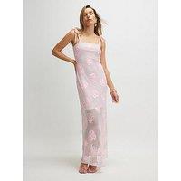 River Island Sleeveless Cornelli Shell Maxi Dress
