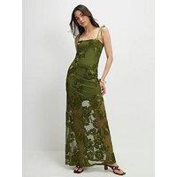River Island Sleeveless Cornelli Maxi Dress