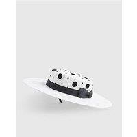 River Island Premium Sasha Polka Dot Boater Hat