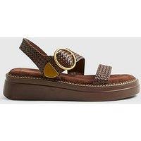River Island Ring Buckle Flatform Sandals