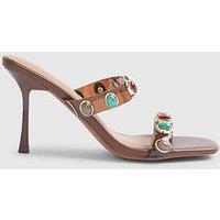 River Island Perspex Gem Heeled Mules