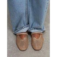 River Island Crochet Flat Ballet Pumps