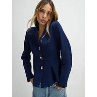 River Island Long Sleeve Pleated Jacket