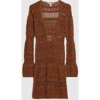 River Island Petite Metallic Knit Mini Beach Dress