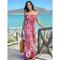 Pour Moi Hallie Tie Strap Tiered Maxi Dress