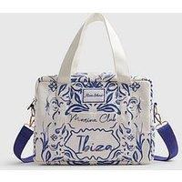 River Island Ibiza Print Holdall Bag - White