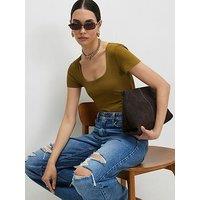 River Island And Scoop Neck Bodysuit 2 Pack - Green