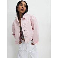 River Island Denim Pocket Front Jacket - Pink