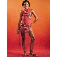 River Island Pink Sequin Tassel Mini Dress - Orange