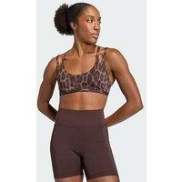 Adidas Optime Leopard Strappy Light Support Bra