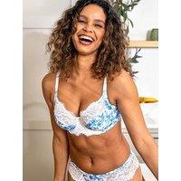 Pour Moi Bliss Printed Mesh Non-Padded Side Support Bra D-J