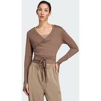 Adidas 3-Stripes Studio Soft Ballet Wrap Top