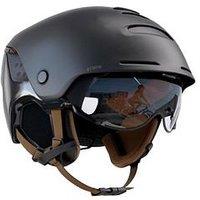 Decathlon City Cycling Helmet With Visor And Rear Light 900 - Black